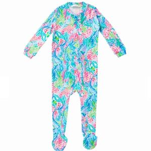 NWT Lilly Pulitzer Organic Nursery Pajama in Mermaid Cove